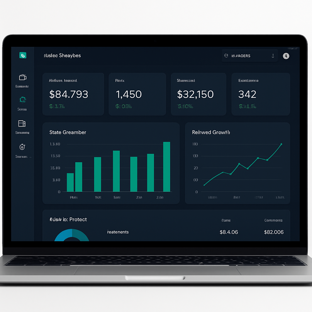 A KowordaTech product dashboard showing analytics and KPIs